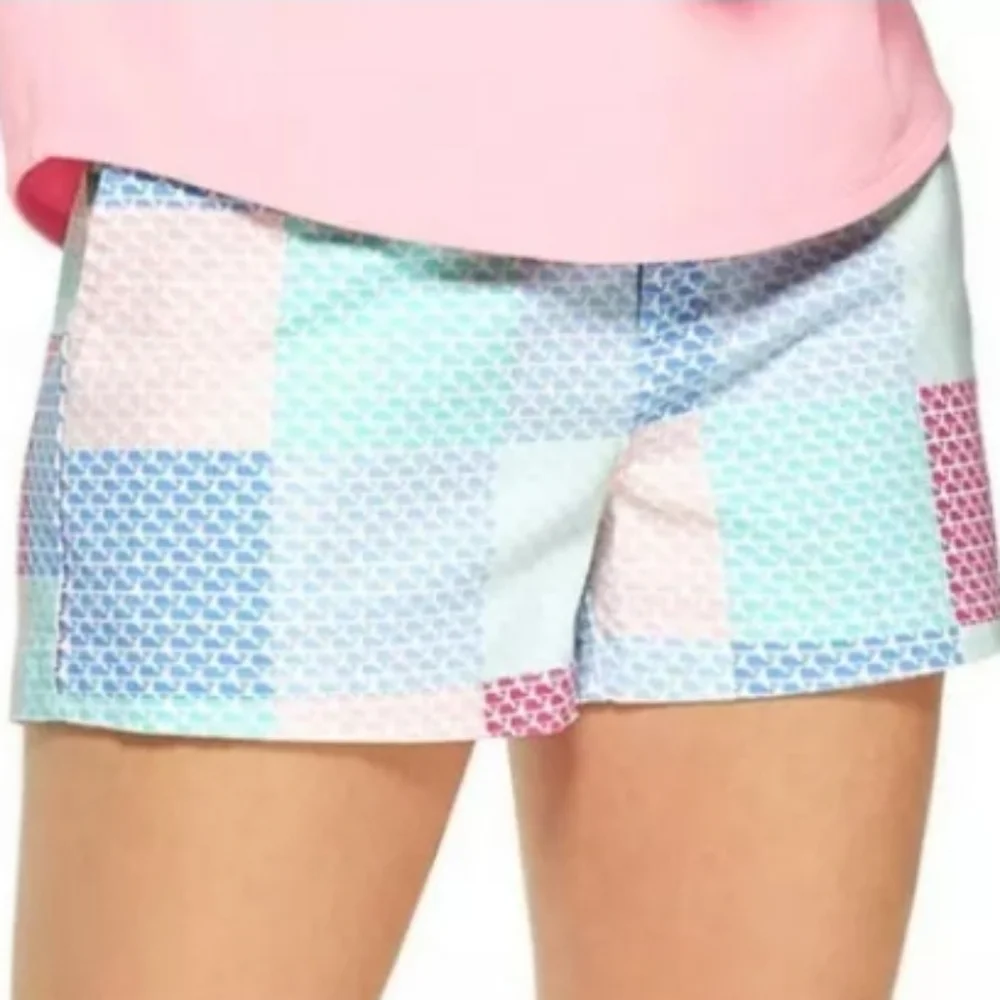 Vineyard Vines For Target Girls Shorts Sz5T Patchwork Whale‎ Print